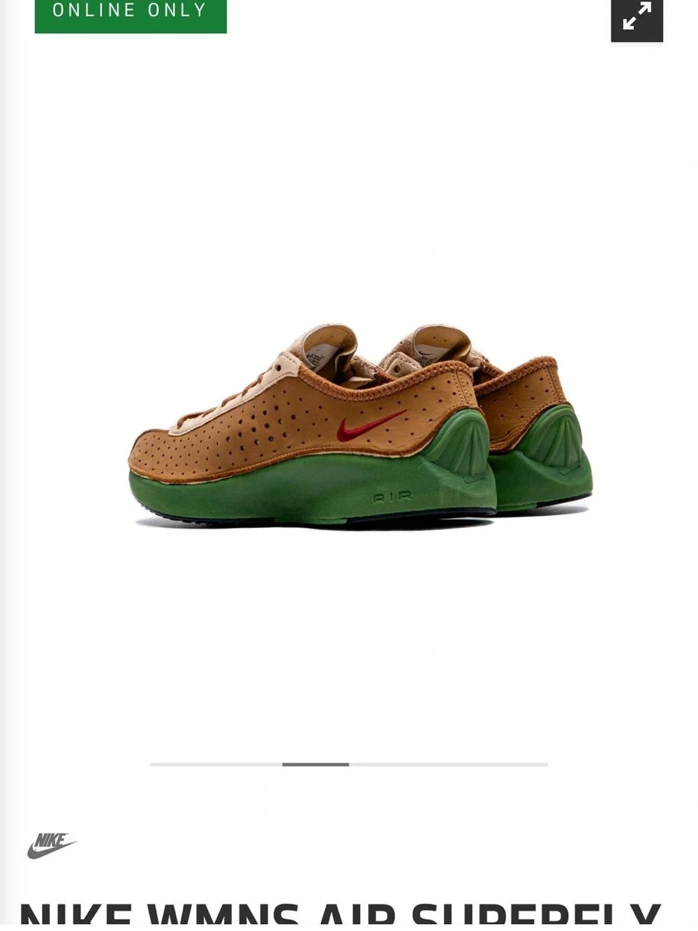 Nike Women’s air super fly Brown, Green & Red Athletic Shoe - Picture 2 of 7